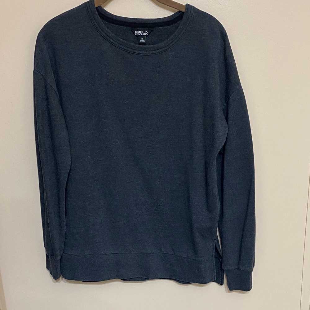 Buffalo David Bitton Dark Gray Crewneck Sweater
